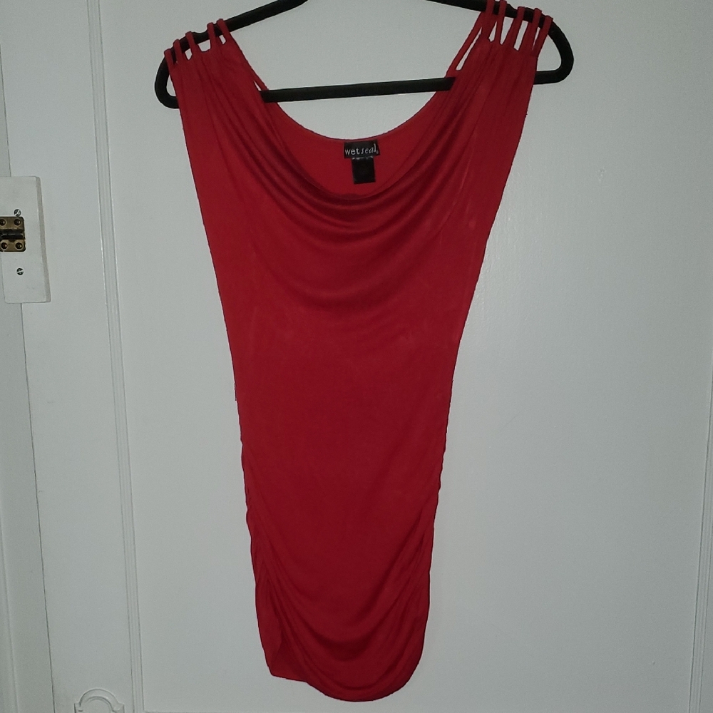 Sexy Red Sleeveless Dress